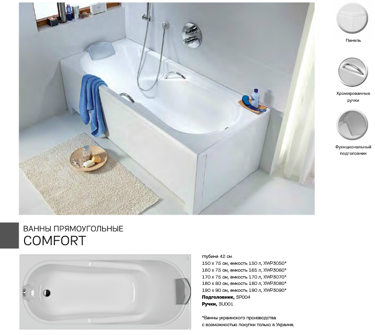 цена Акриловая ванна Kolo Comfort 190x90 см XWP3090000