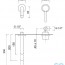 чертеж Настенный смеситель для раковины Giulini Futuro 6520-25/BO