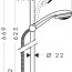 техническая схема Набор для ванны Hansgrohe Logis 714000S4