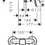техническая схема Набор смесителей для душа 3в1 Hansgrohe Logis Loop 1052019