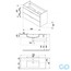 чертеж Тумба с раковиной Jika Cube 100 см H4536521763001