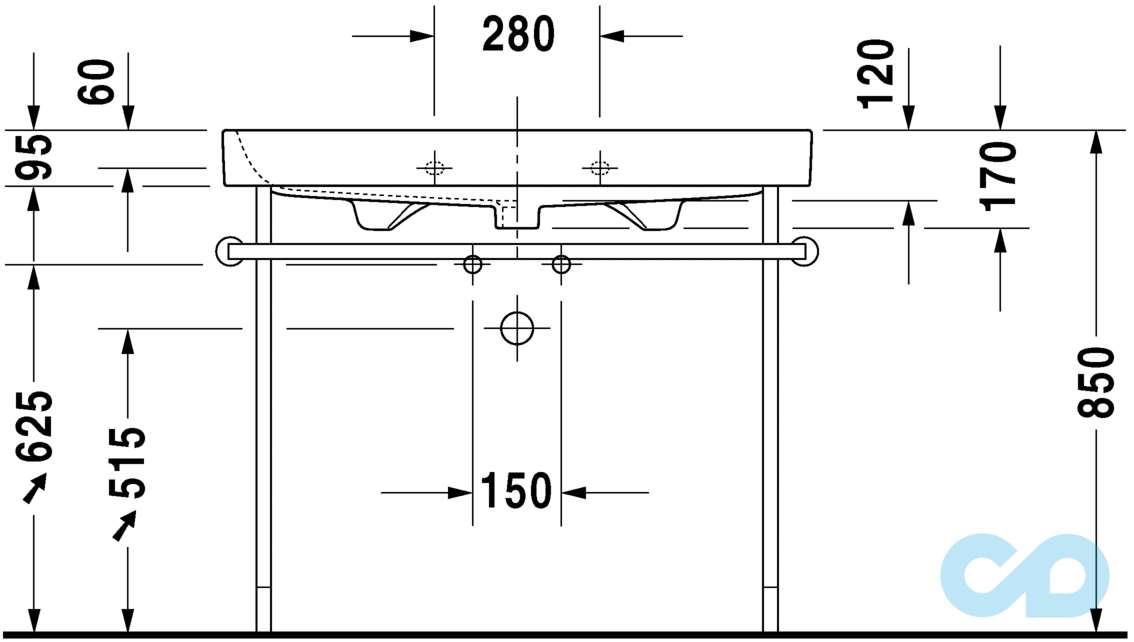 раковина duravit happy d.2 2318100000 размеры