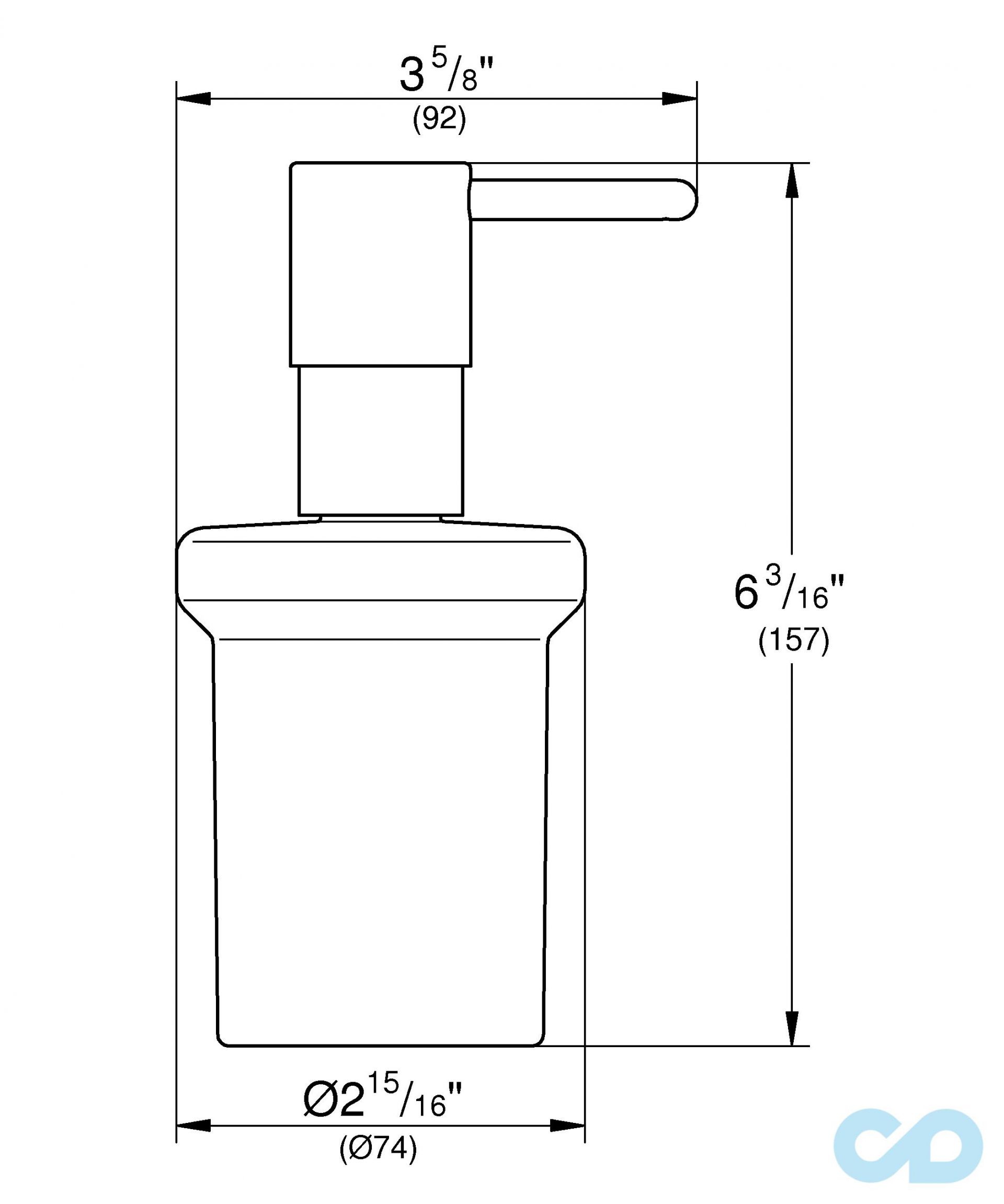 чертеж Дозатор жидкого мыла Grohe Essentials 40394AL1