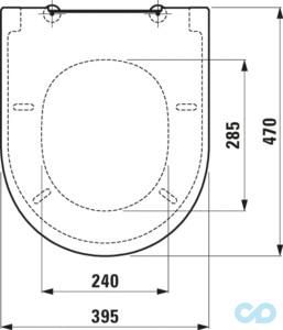 чертеж Сидень с крышкой Laufen New Classic H8918510000001