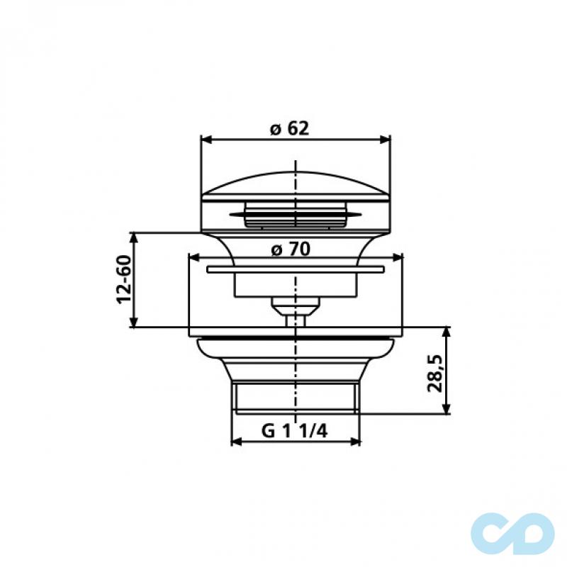 Раковина Laufen Pro S H8159600001041 в комплекте со смесителем Imprese 05170BT техническая схема 2