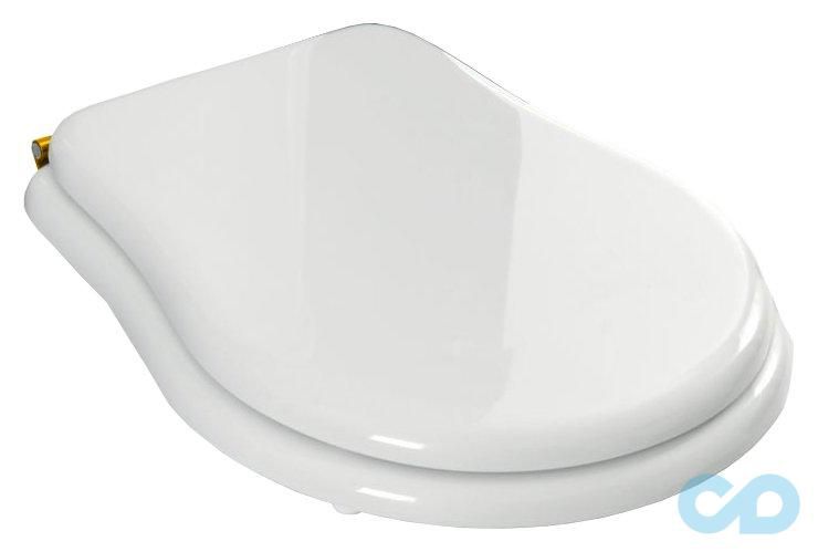Сидіння для унітазу з Soft-Close біле/хром AXA Contea AA0601F