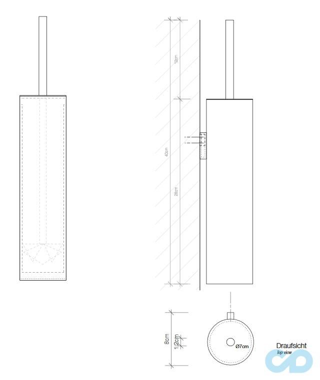 креслення Туалетний yoшрік Decor Walther Mikado MK WBG 0521300