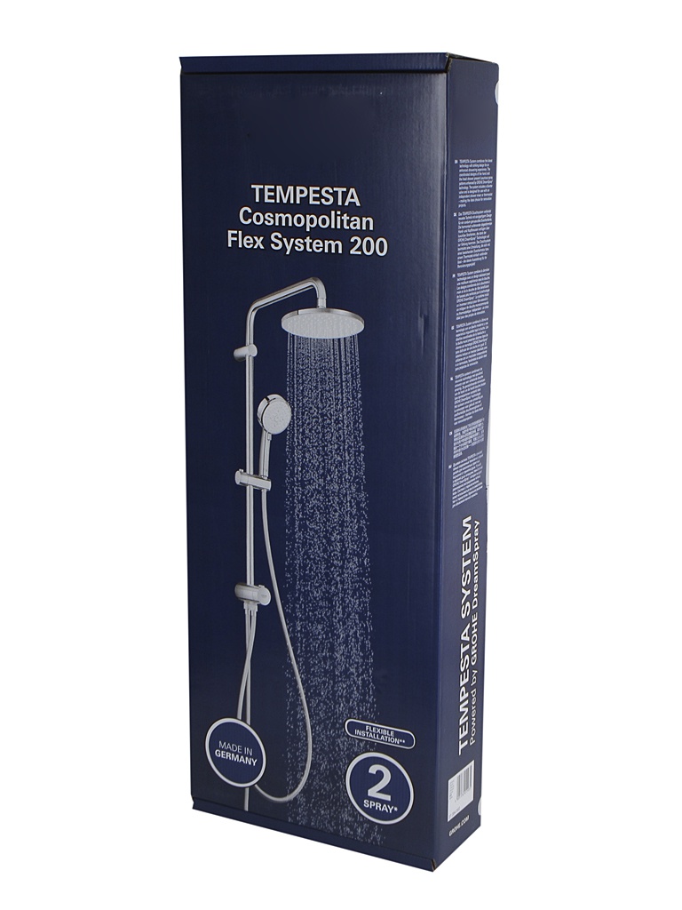 дизайн Душова система Grohe Tempesta Cosmopolitan System 200 27394002 + Змішувач для ванни Hansgrohe Logis 71402000