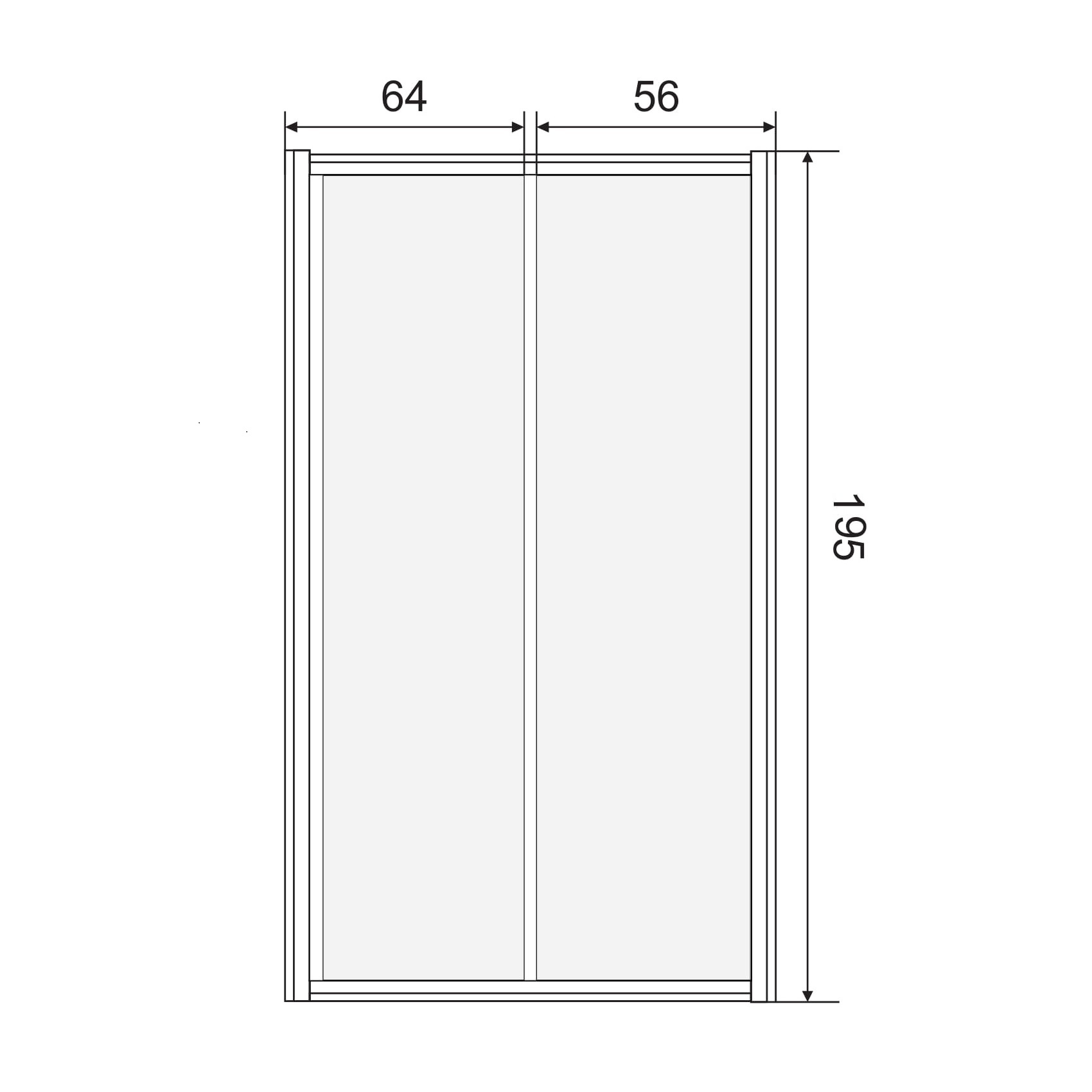 чертеж Дверь в нишу Eger 599-153(h)