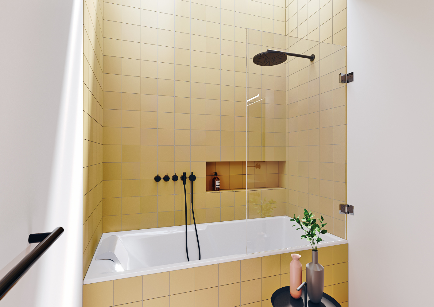 купить Акриловая ванна Riho Still Shower LED 180x80 см BR0500500K00130