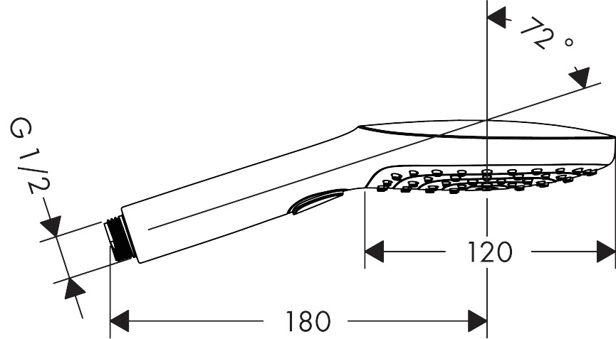 чертеж Душевая система скрытого монтажа Hansgrohe Talis E 71745100 чёрный матовый
