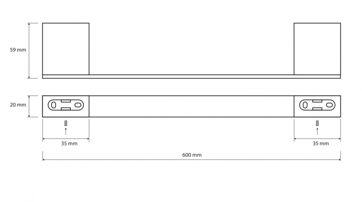 чертеж Держатель полотенца Bemeta Nero 135004040 черный