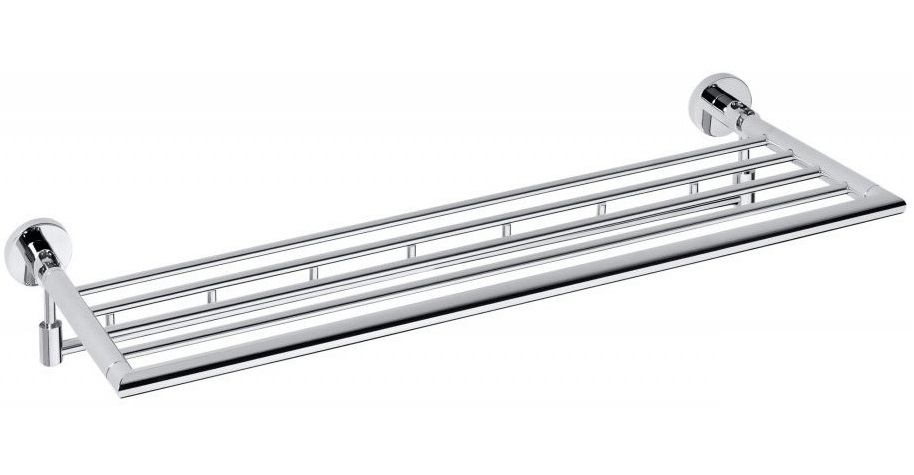 Полочка для полотенец Bemeta Omega 104205162 хром откидная с крючками