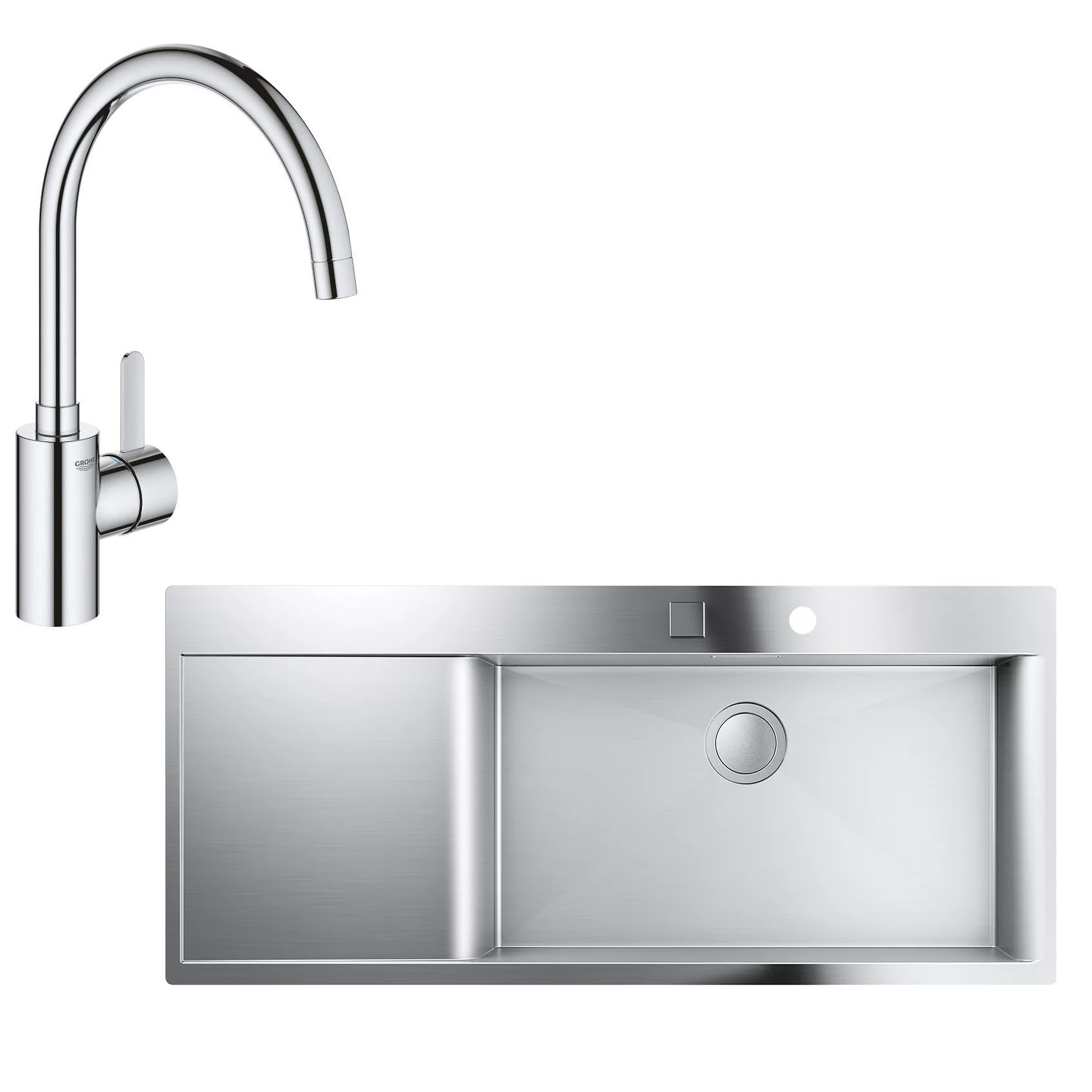 Кухонний змішувач Grohe Eurosmart Cosmopolitan + Кухонна мийка Grohe EX Sink K1000 31582SD032843002 (32843002 + 31582SD0)