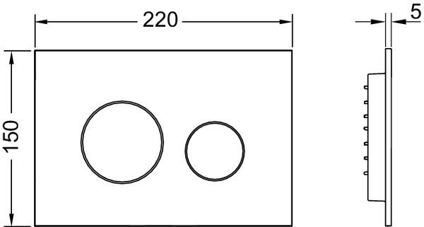 чертеж Панель смыва TECEloop 9240921 new глянцевый хром
