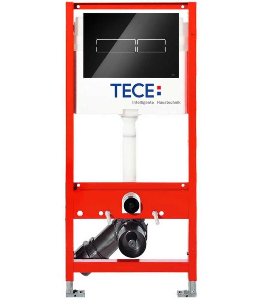 Инсталляция для унитаза TECE Base 4в1 9400401 + TECElux Mini 9240961 черная электронная панель