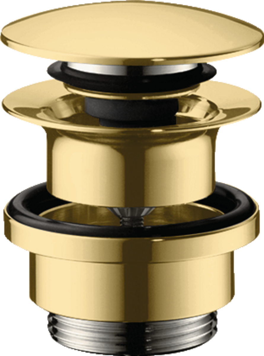 Донный клапан Push-open Hansgrohe 50100990 золото глянцевое