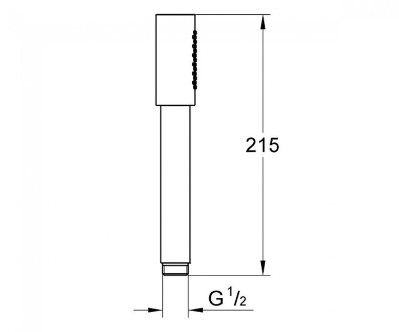креслення Ручний душ, 1 вид струменя Grohe Sena Stick 26465AL0