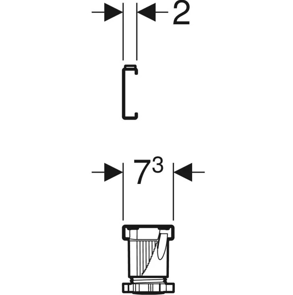 технічна схема Комплект ніжок і траверс для ванн Geberit 554.910.00.1
