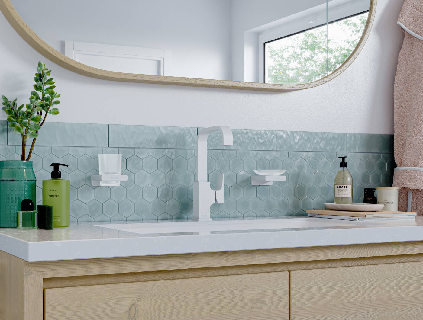 параметри Мильниця hansgrohe AddStoris 41746700 білий матовий / скло матове