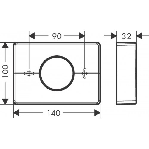 чертеж Держатель для салфеток hansgrohe AddStoris 41774000 