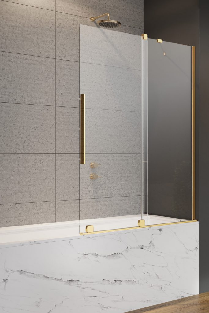 Раздвижная шторка для ванны Radaway Furo Gold PND II 100L 10109538-09-01L, 10112494-01-01