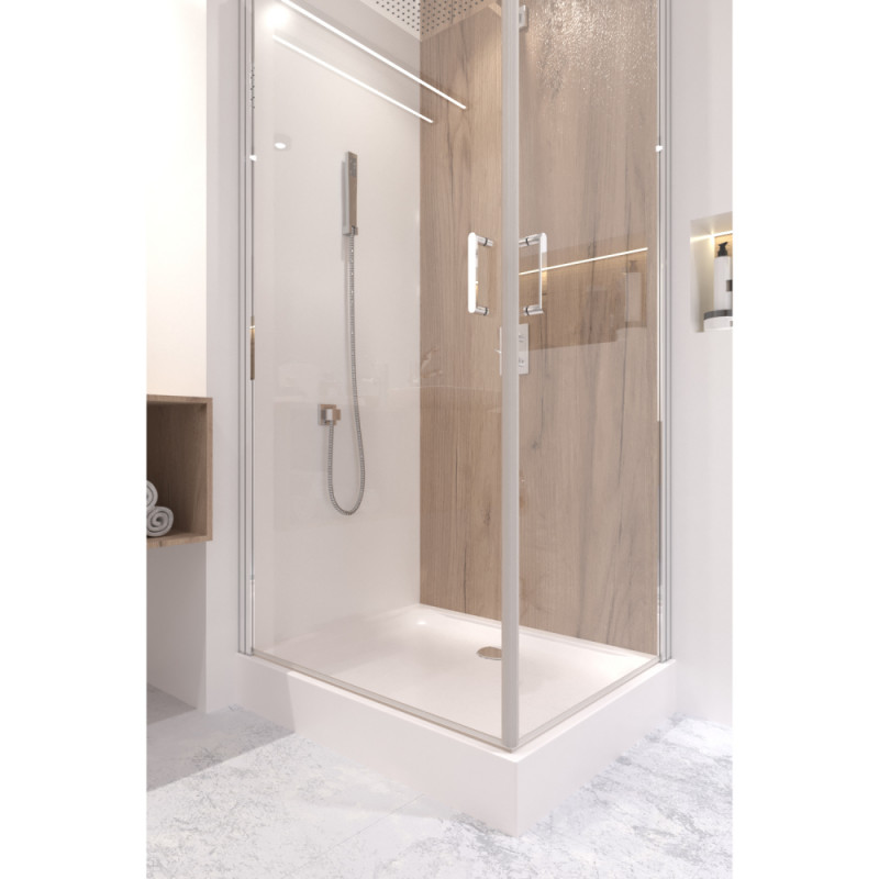 Душова кабіна Qtap Gemini Clear 100x80 см на дрібному піддоні Unisquare GEMCRM1018RC6UNIR301815 ціна