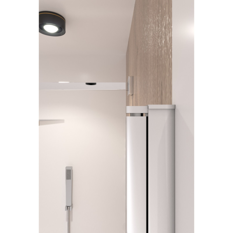 дизайн Душова кабіна Qtap Gemini Clear 100x80 см на дрібному піддоні Unisquare GEMCRM1018RC6UNIR301815