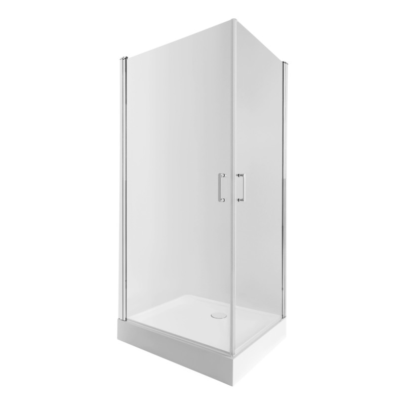 Душова кабіна Qtap Gemini Clear 100x80 см на дрібному піддоні Unisquare GEMCRM1018RC6UNIR301815