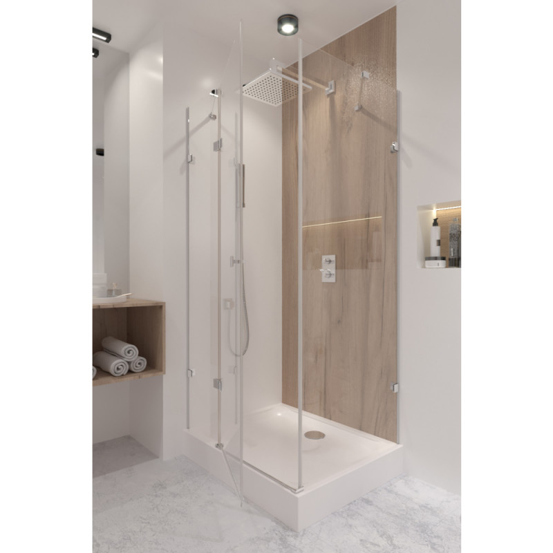 цена Душевая кабина Qtap Capricorn Clear 100x80 см на мелком поддоне Unirect CAPCRM1018RC6UNIR301815