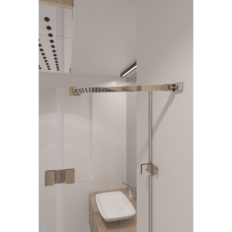 фото Душевая кабина Qtap Capricorn Clear 100x80 см на мелком поддоне Unirect CAPCRM1018RC6UNIR301815