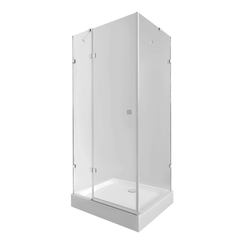 Душевая кабина Qtap Capricorn Clear 100x80 см на мелком поддоне Unirect CAPCRM1018RC6UNIR301815