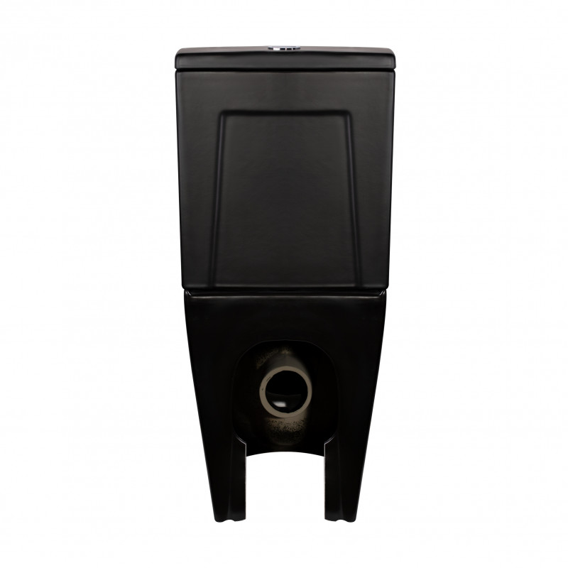 цена Унитаз-компакт с сиденьем Qtap Robin Rimless черный QT13222141ARMB