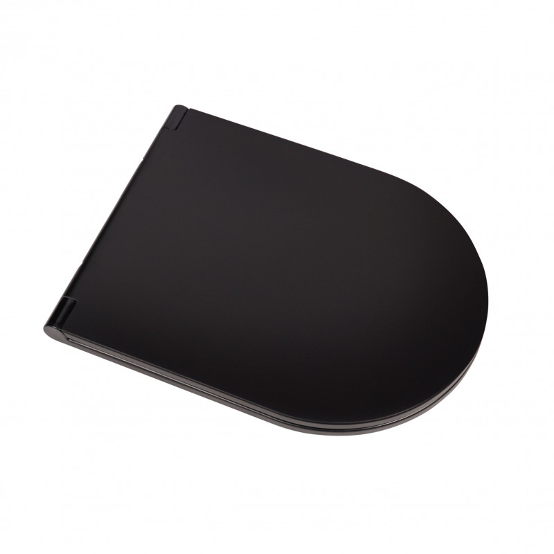 характеристики Унитаз-компакт с сиденьем Qtap Robin Rimless черный QT13222141ARMB