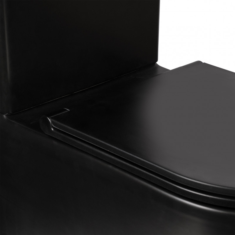 Унітаз-компакт з сидінням Qtap Scorpio чорний QT14222125ARMB ціна