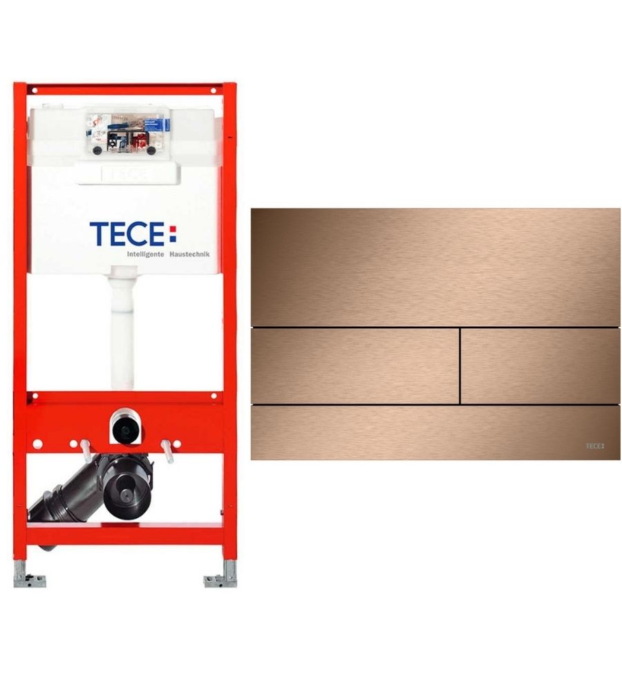 Инсталляция для унитаза TECEbase 4в1 9400401 с панелью смыва для унитаза TECE Square II 9240840