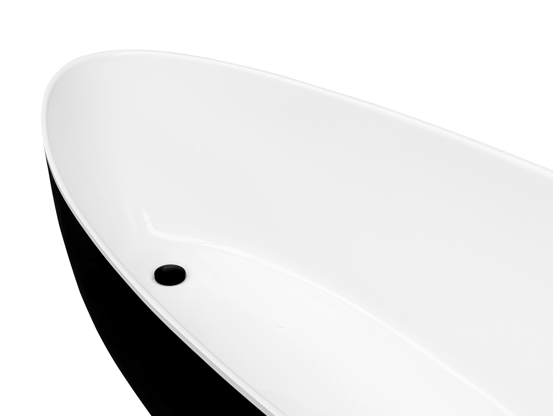 Ванна окремостояча Besco Goya Black & White 160х68 см NAVARA33544 ціна