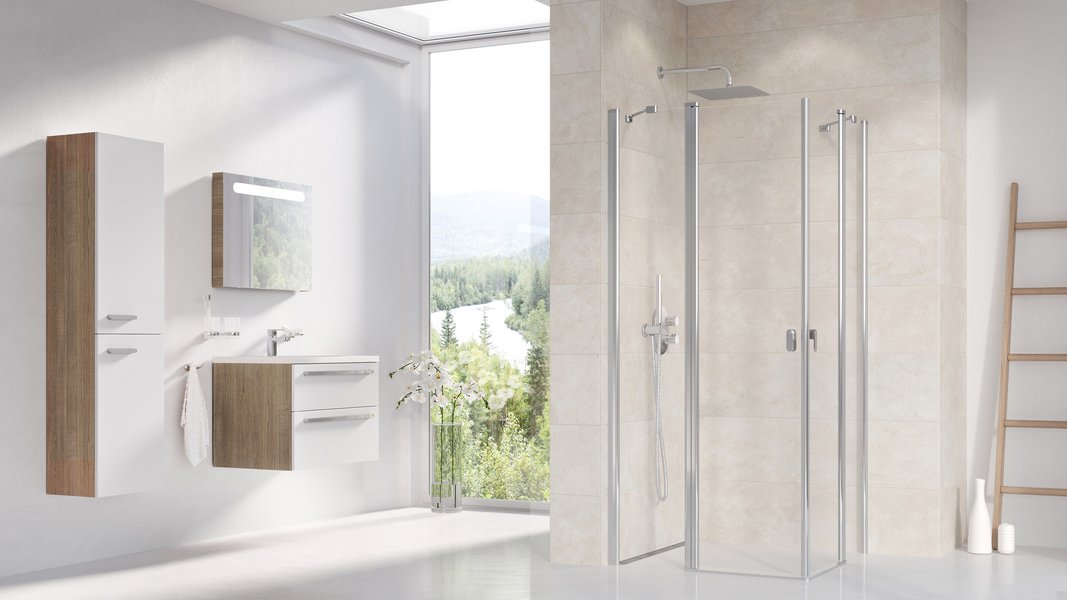 цена Душевая кабина Ravak Chrome CRV2-80 белый transparent 1QV40100Z1