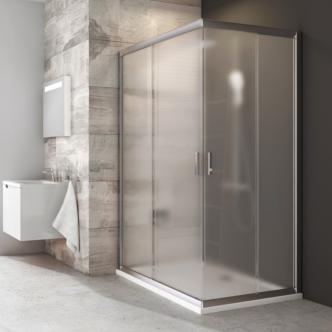 Душевая кабина Ravak Blix BLRV2K-80 сатин grape 1XV40U00ZG