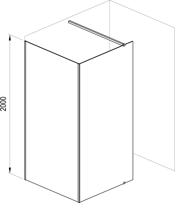 чертеж Душевой уголок Ravak Walk-In Corner 110х80 см полиров. алюм. transparent GW1CD4C00Z1