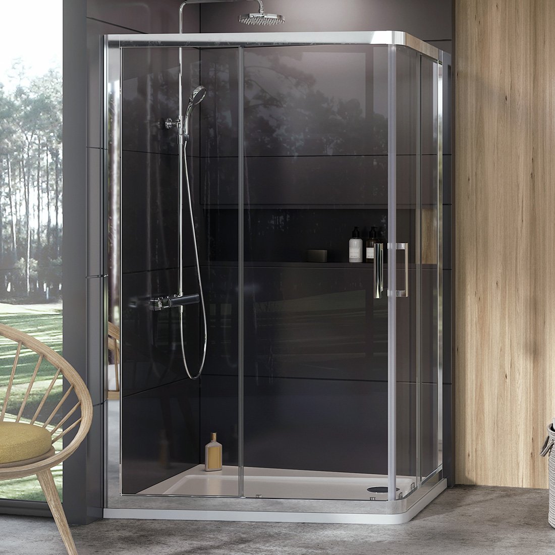 купити Душова кабіна Ravak 10 ° 10AP4-120 / 90 сатин transparent 0ZVG70U00Z1