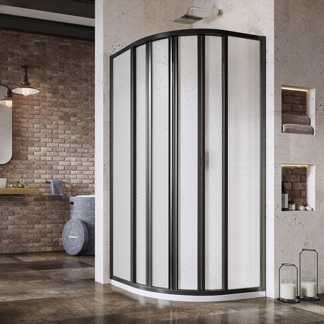 Душевой уголок Ravak Supernova SKKP6-80 195 черный Pearl 3204O30211
