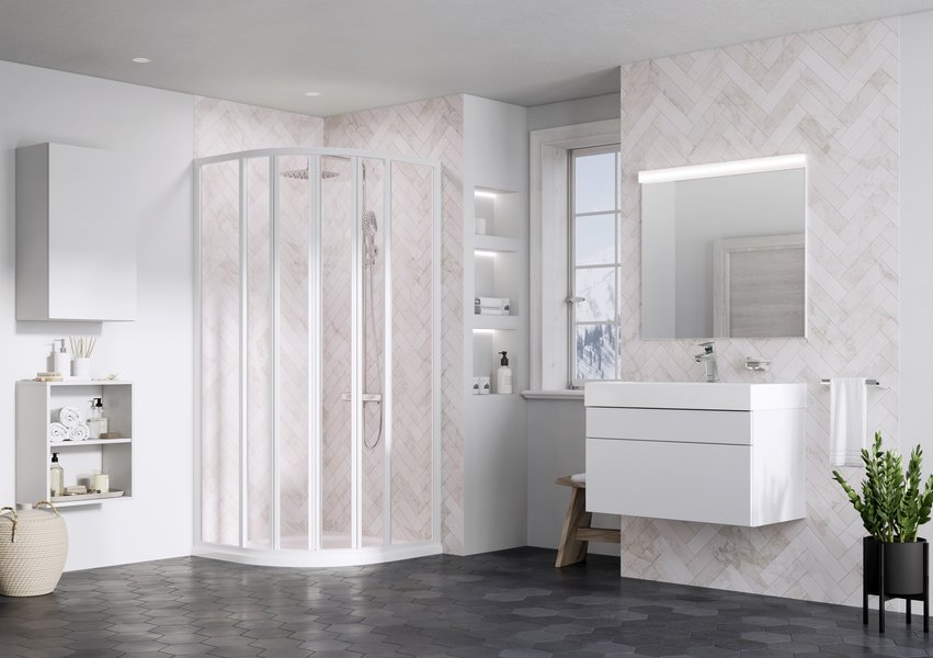 цена Душевой уголок Ravak Supernova SKKP6-80 195 черный Pearl 3204O30211