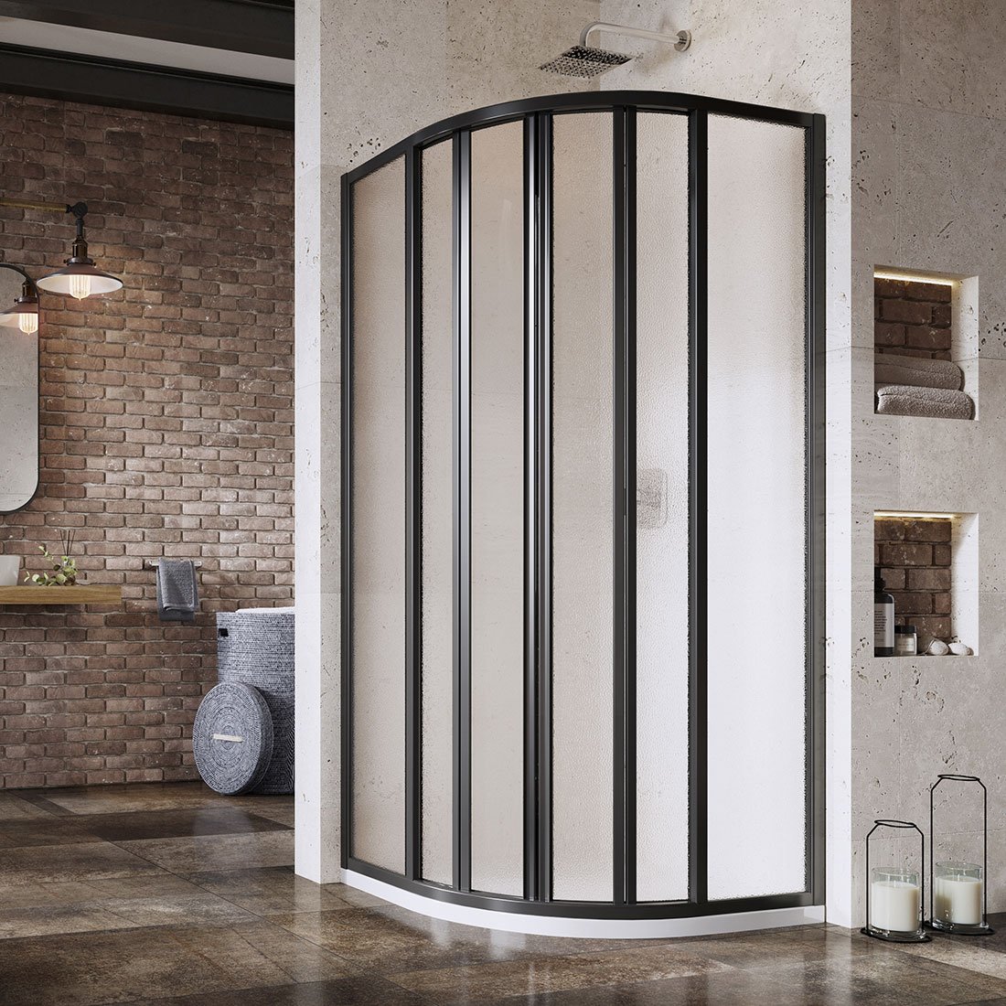 Душевой уголок Ravak Supernova SKKP6-80 195 черный grape 3204O302ZG