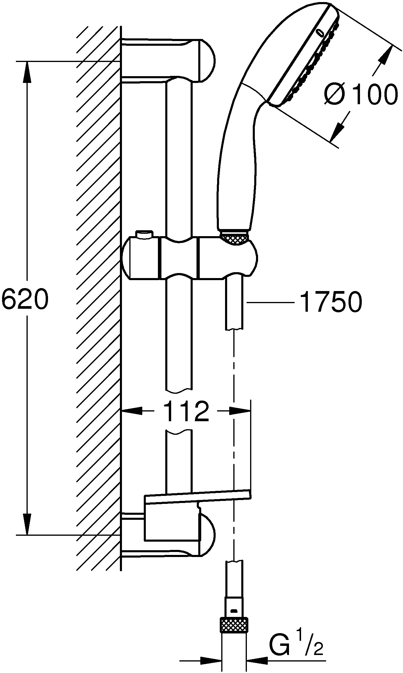 Набор смесителей Grohe BauLoop S 123263SE техническая схема 2
