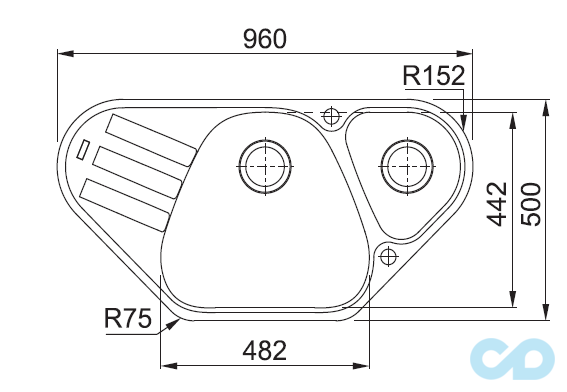 размеры кухонная мойка franke antea azg 222 бежевая