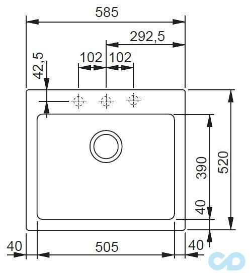 размеры кухонная мойка franke maris mrg 389 бежевый