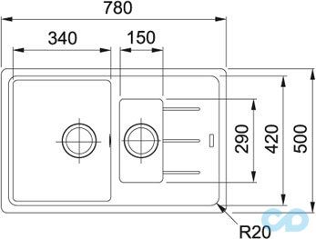 кухонная мойка franke basis bfg 635 серебристый фото