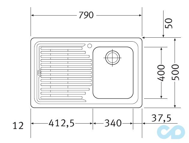 розміри кухонна мийка franke logica line lll 810