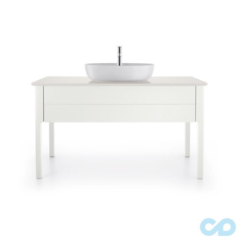 параметры Тумба с умывальником Duravit Luv  LU9561 Blue,  LU9466, 0380800000 из кварцевой столешницей